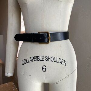 Black Leather Commune Belt